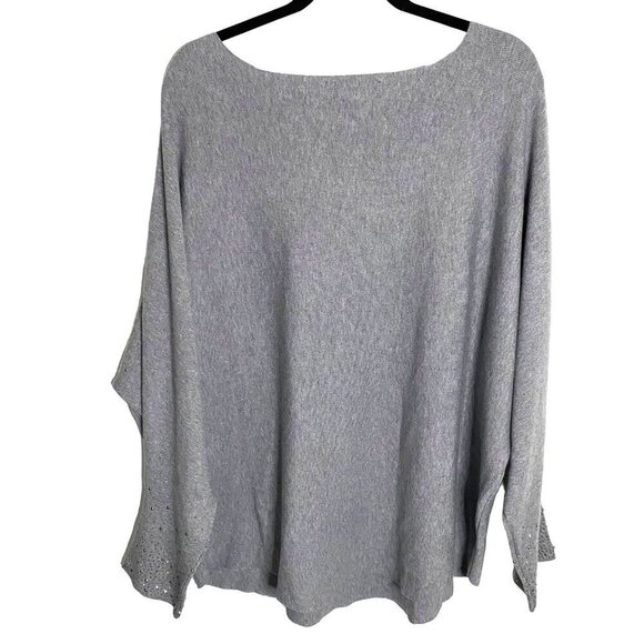 oliver.o Dolman Sleeve Tunic Sweater with Rhinestones Women's Sz 2X Modern Chic - Picture 2 of 8